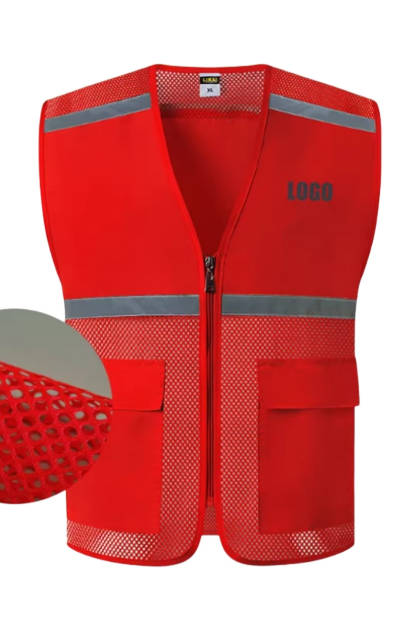 螢光黃高警示度大碼反光背心