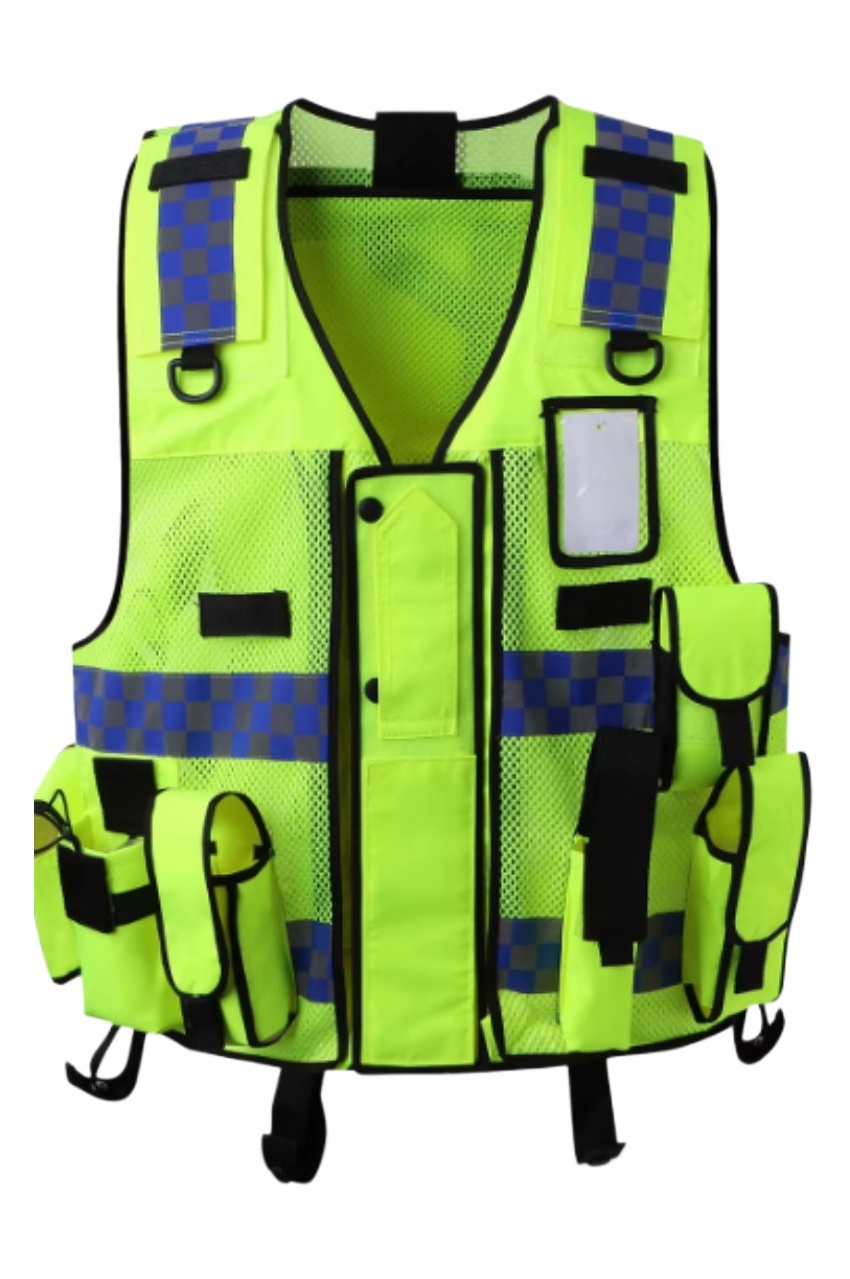 螢光黃工地行政款多袋反光背心