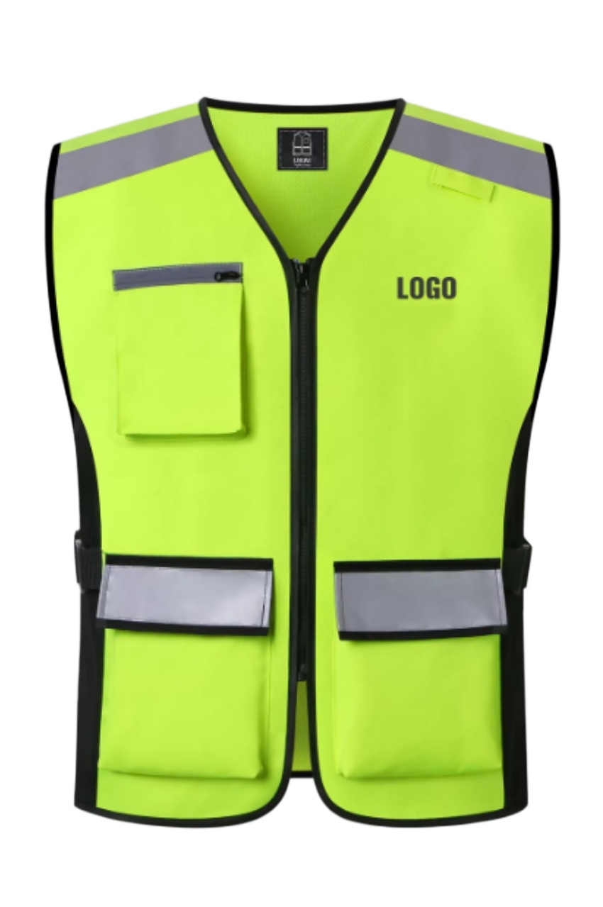 螢光黃防靜電無塵反光安全背心