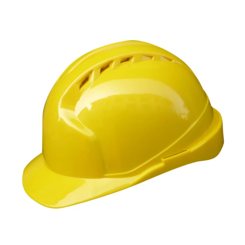 黃色通風孔ABS工業安全帽