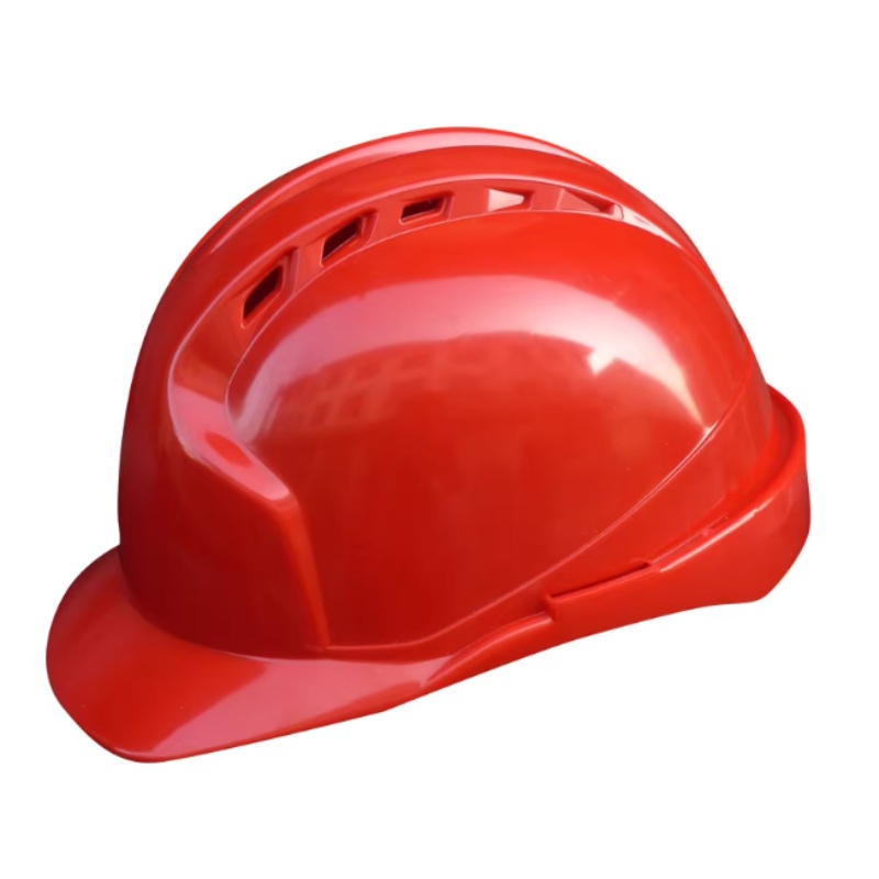 紅色通風孔ABS工業安全帽