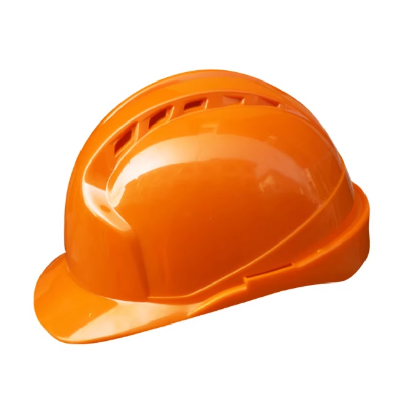 橙色通風孔ABS工業安全帽